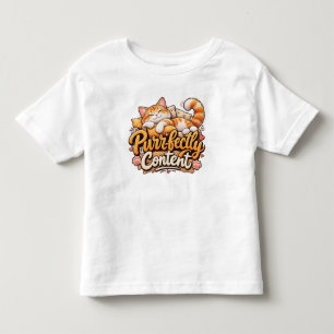 Camiseta Gato Fofo Perfeitamente Contente Infantil
