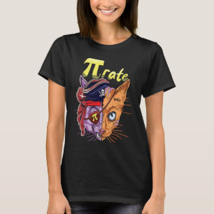 Camiseta Gato Fofo Pirata Pi Matemática Feriado Matemática 