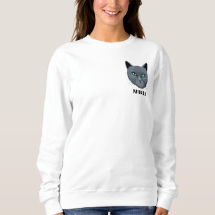 Camiseta Gato Fofo Preto Branco Mamãe Foto Personalizada da