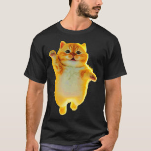Camiseta Gato Fofo Saltitante Retro Estiloso Vintage