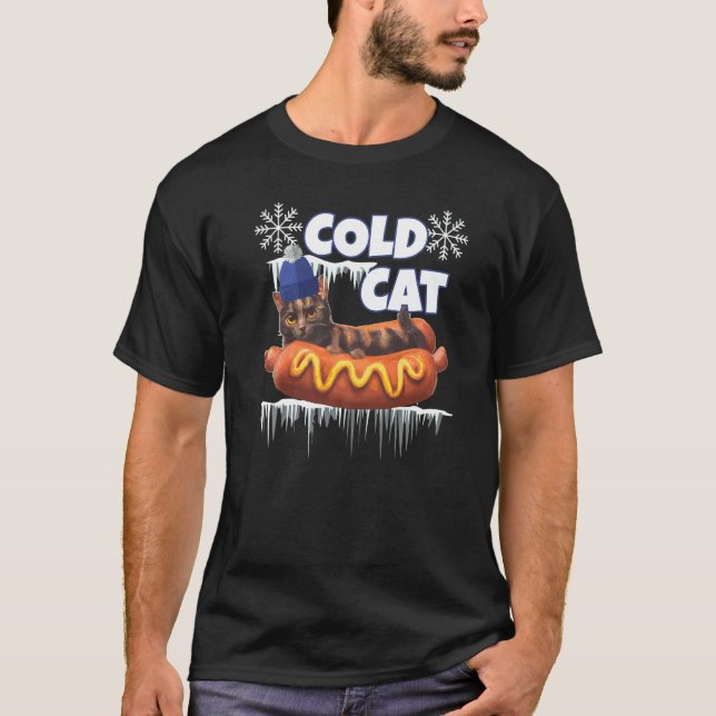 Camiseta Gato Frio de Inverno (Frente)