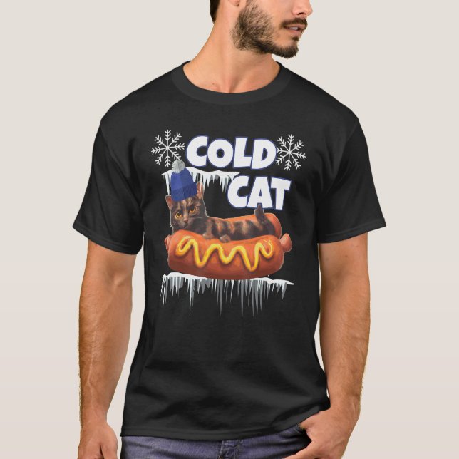 Camiseta Gato Frio de Inverno (Frente)