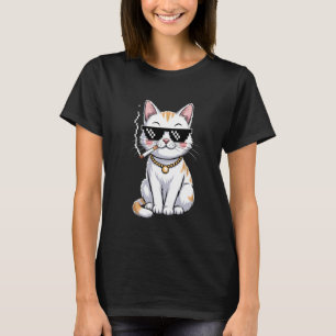 Camiseta gato fumando cigarro vintage