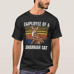 Camiseta Gato Funcionário de um gato Savannah Gato Savannah