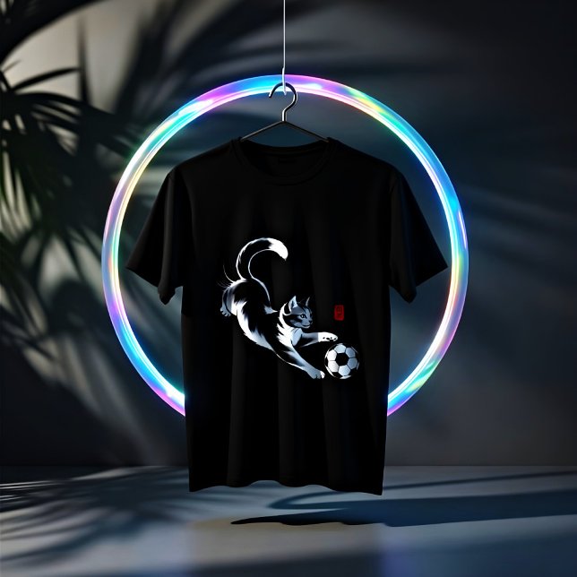 Camiseta Gato Futebol Divertido - Presente para Am (Criador carregado)