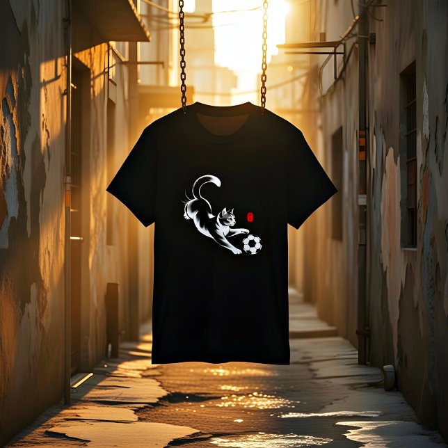 Camiseta Gato Futebol Divertido - Presente para Am (Criador carregado)