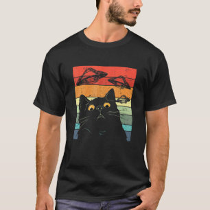 Camiseta Gato Galáxia Ca Espaçonave Alien Cat OVNI