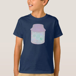 Camiseta Gato Galáxia em uma Jarra   Arte Kawaii de Gato Es