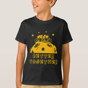 Camiseta Gato Galinha Bicicleta Tandem Bicicleta Melhor Jun