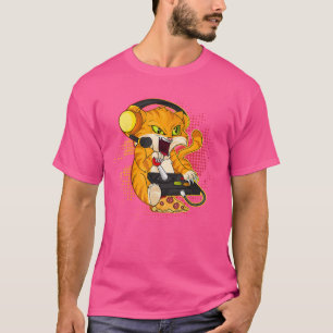 Camiseta Gato Gamer Amante de Gato de Jogos Presente de Com