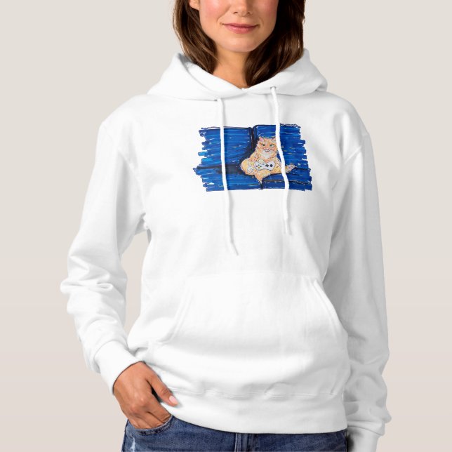 Camiseta Gato Gamer Ruivo (Frente)