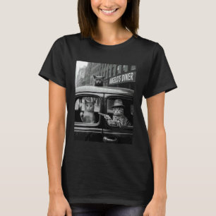 Camiseta Gato Gângster Engraçado Dizendo Humor Noir de Mafi