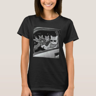 Camiseta Gato Gângster Meme Engraçado Vintage Gatinho para 