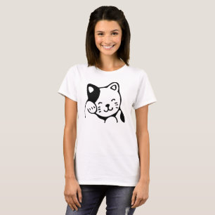 Camiseta Gato Gatinho Branco e Preto, Alô