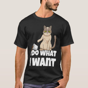 Camiseta Gato Gatinho Bravo Faço O Que Quero