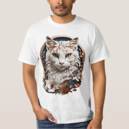 Camiseta gato,gatinho com flor