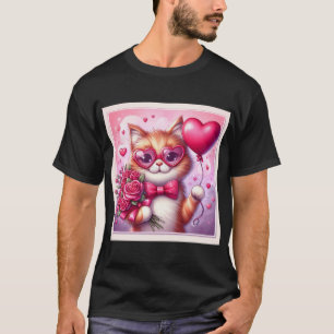 Camiseta Gato/gatinho Dia de os namorados