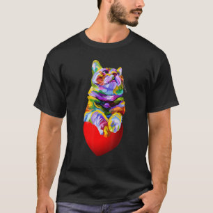 Camiseta Gato Gatinho Gata Colorido Fofo Pop Dono Homens Mu