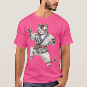 Camiseta Gato Gatinho Gatinho Karate Taekwondo Kickboxing