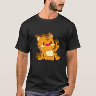 Camiseta Gato Gatinho Gatito Multilayer Paz Relaxado Fofo E