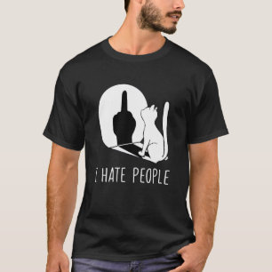 Camiseta Gato Gatinho Mal-Humorado Não Gosto de Gente Eu Od