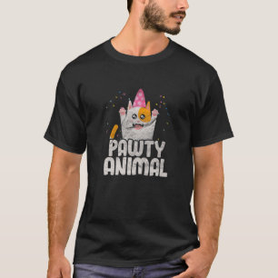 Camiseta Gato Gatinho Pet Engraçado Pawy Festa de aniversár
