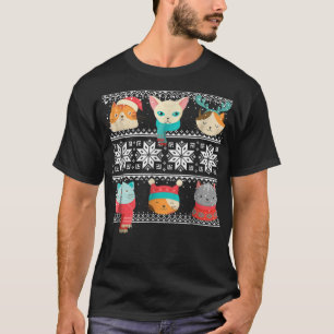Camiseta Gato Gato Bonito Miau Cara Feio Suave Natal Ki