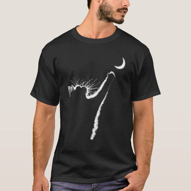 Camiseta Gato Gato Com Lua (Frente)