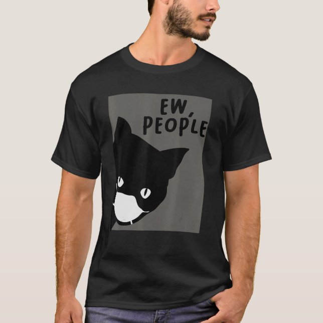 Camiseta Gato Gato Com Máscara De Rosto Pessoas De Ovo Cat  (Frente)