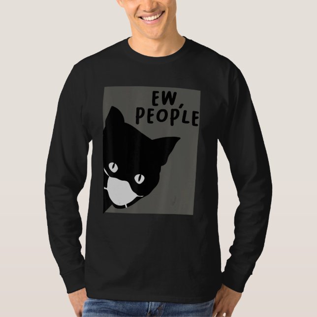 Camiseta Gato Gato Com Máscara De Rosto Pessoas De Ovo Cat  (Frente)