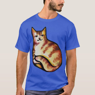 Camiseta Gato Gato de Arte Gato de Gato Gato e Laranja Boni