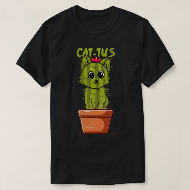 Camiseta Gato Gato-De-Gato-Gato-De-Cactus (Frente do Design)