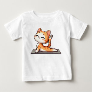 Camiseta Gato Gato de Ioga Chibi