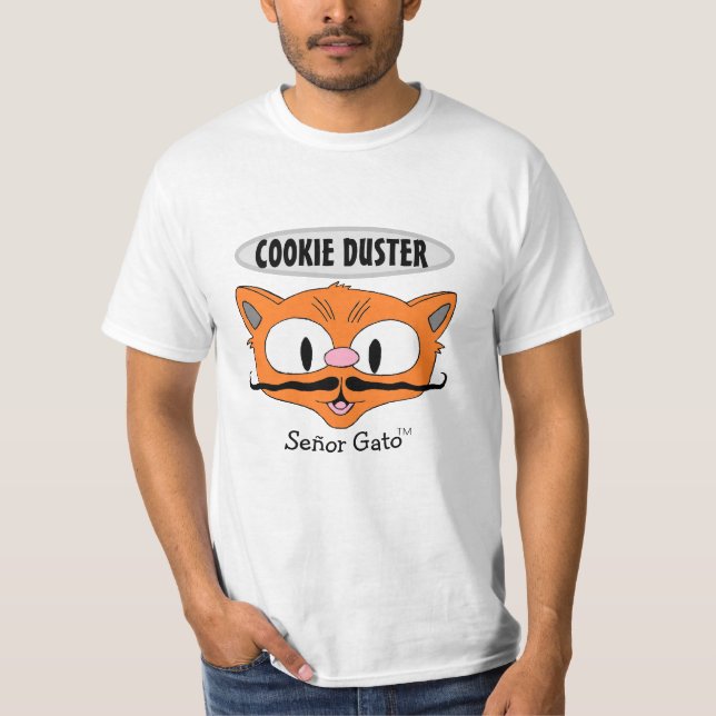 Camiseta Gato Gato do Humor do Señor Gato do CooKIE DUSTER (Frente)