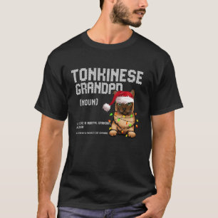 Camiseta Gato Gato Feio de Definição de Avô Tonkinês