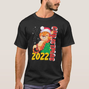 Camiseta Gato Gato Fofo Chapéu de Papai Noel Natal Feio 202