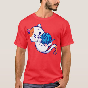 Camiseta Gato Gato Gato Brincado Tocando Cartoon de Feira2