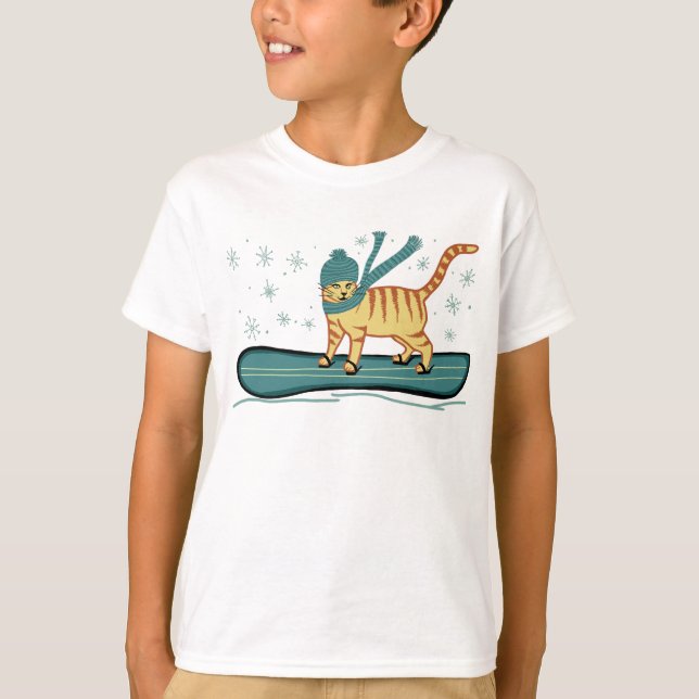 Camiseta Gato Gato Gato de Neve (Frente)