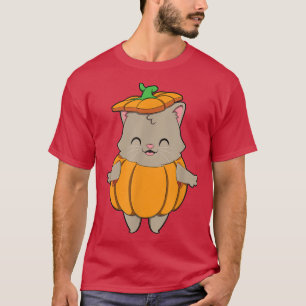 Camiseta Gato Gato Gato Gato De Abóbora 1401