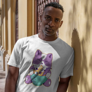 Camiseta Gato Gato Gato Gato De Halloween Ramen