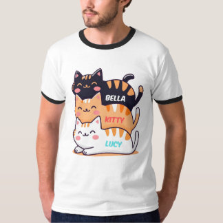 Camiseta Gato Gato Gato Gato Dormindo Um No Outro