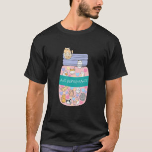 Camiseta Gato Gato-Gato-Gato-Gato-Antidepressivo Roupa Para