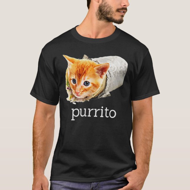 Camiseta Gato Gato Gato-Gato-Gato-Gato-Gato Purrito Burrito (Frente)