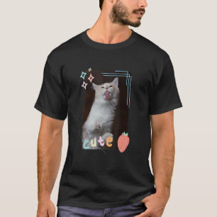 Camiseta Gato Gato Gato Gato-Gato Licenciando uma Janela Ga