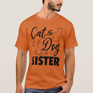 Camiseta Gato Gato-Gato-Gato-Irmã-Gato-Irmã-Cão-Gato-Gato G