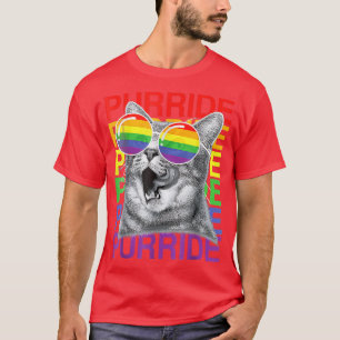 Camiseta Gato Gato Gato Gato-Orgulho gay Mês Sinalizador ar