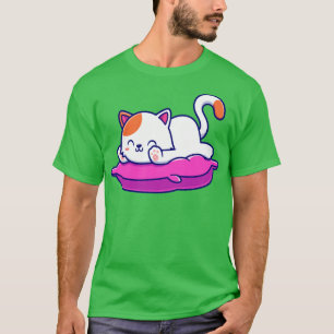 Camiseta Gato Gato Gato Gelado Em Cartografia De Travesseir