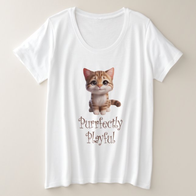 Camiseta Gato Gato Gato Puramente Repleto (Frente do Design)