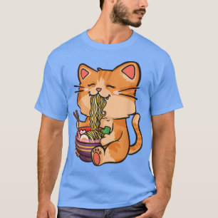 Camiseta Gato Gato Gato-Ramen - Otaku Manga Kawaii Cat Ani