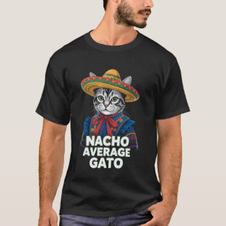 Camiseta Gato Gato Latino Divertido para Homens Mulheres Me